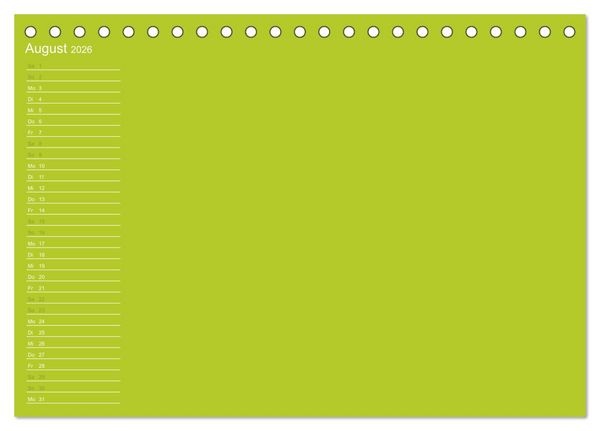 Produktbild: Bastel-Geburtstagskalender gr&uuml;n / Geburtstagskalender (Tischkalender 2026 DIN A5 quer), CALVENDO Monatskalender