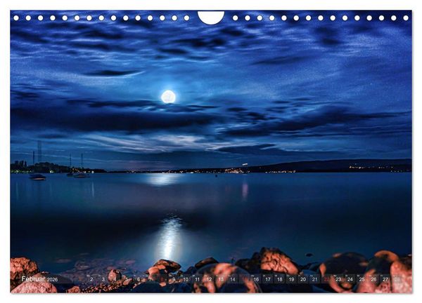 Produktbild: Bodensee zur blauen Stunde (Wandkalender 2026 DIN A4 quer), CALVENDO Monatskalender