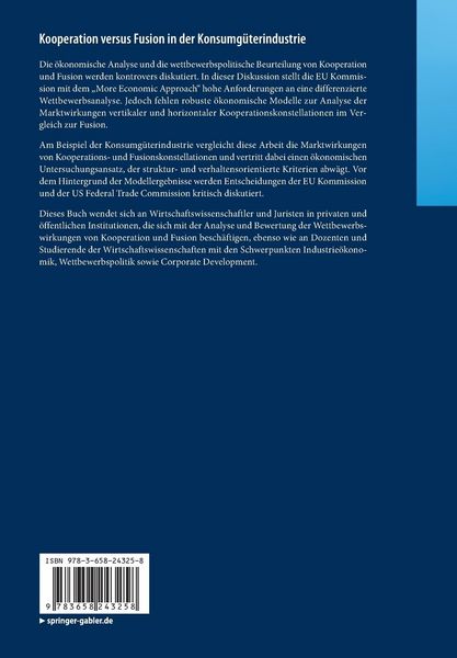 Produktbild: Kooperation versus Fusion in der Konsumg&uuml;terindustrie