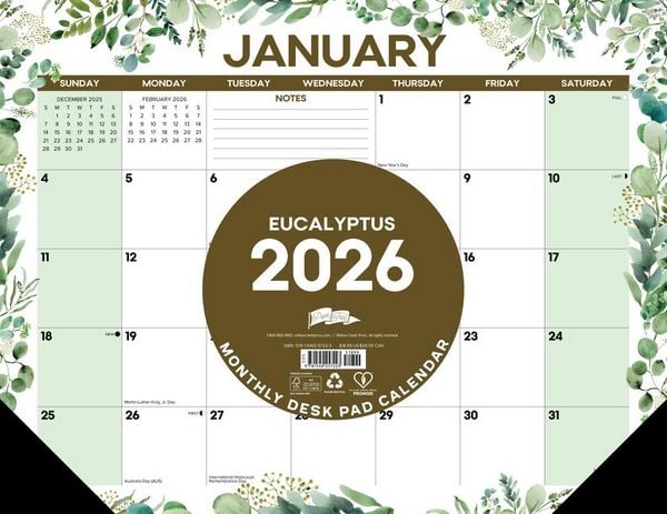 Produktbild: Eucalyptus 2026 22 X 17 Large Monthly Deskpad