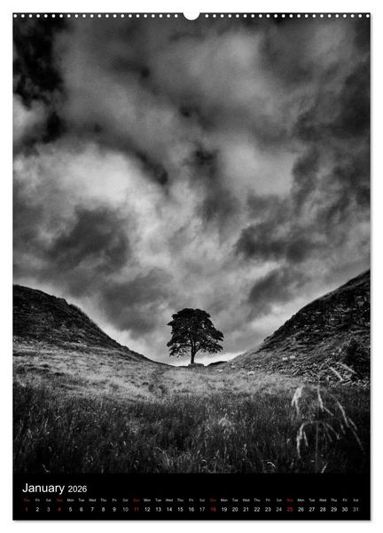 Produktbild: Journeys - Black & White (High Quality Premium Wall Calendar 2026 DIN A2 portrait),CALVENDO 12 Month Wall Calendar