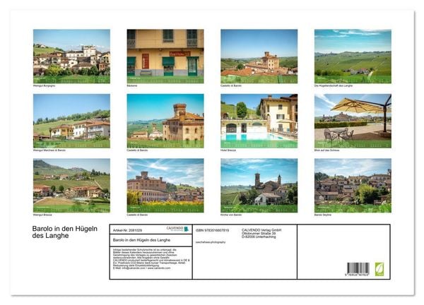Produktbild: Barolo in den H&uuml;geln des Langhe (Wandkalender 2026 DIN A2 quer), CALVENDO Monatskalender