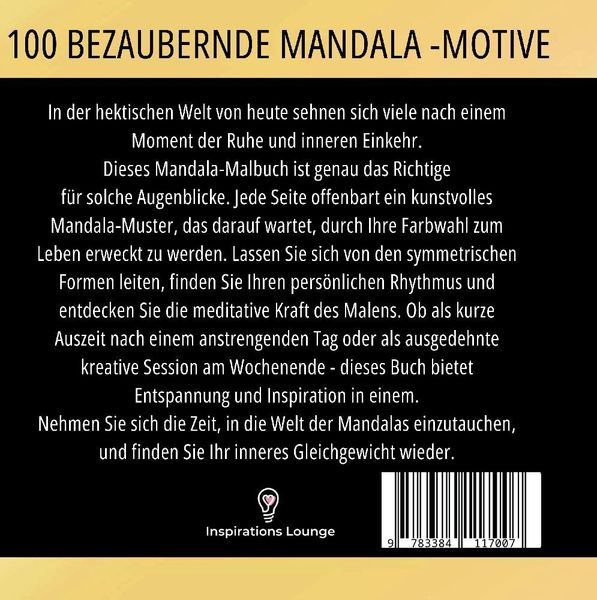 Produktbild: Mandalas zum Tr&auml;umen: 100 inspirierende Motive f&uuml;r Ruhe und Kreativit&auml;t!
