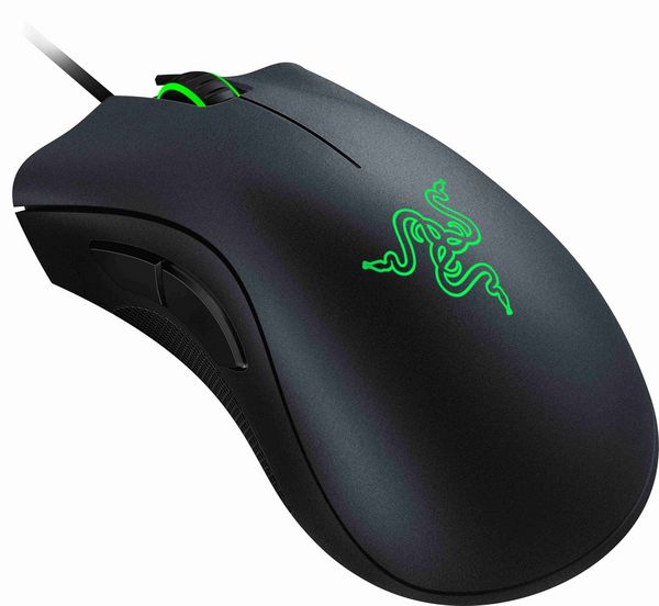 Produktbild: RAZER DeathAdder Essential Ergonomische Gaming-Maus Kabelgebunden Optisch Schwarz 5 Tasten 6400 dpi Ergonomisch, Beleuchtet