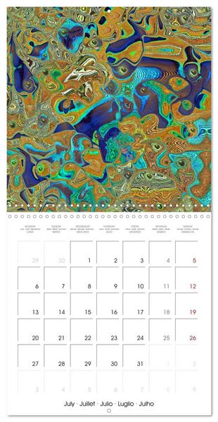 Produktbild: Des r&ecirc;ves f&eacute;eriques - Peinture digitale (Calendrier mural carr&eacute; 2026 30x30 cm) Calendrier double avec une page pour vos prises de notes