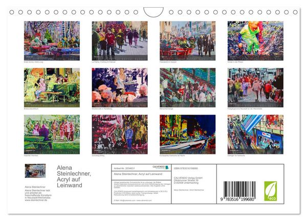 Produktbild: Alena Steinlechner, Acryl auf Leinwand (Wandkalender 2026 DIN A4 quer), CALVENDO Monatskalender