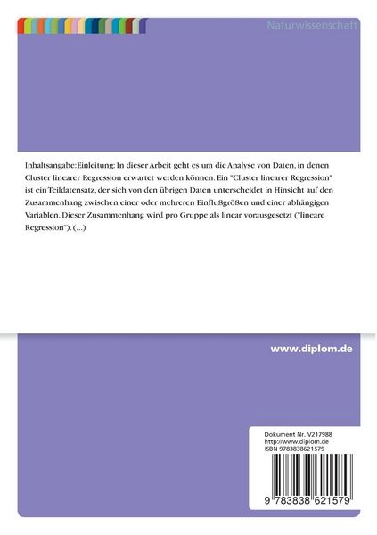 Produktbild: Datenanalyse mit Modellen f&uuml;r Cluster linearer Regression