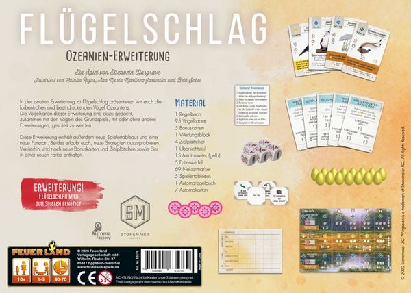 Produktbild: Fl&uuml;gelschlag, Ozeanien-Erweiterung (Spiel-Zubeh&ouml;r)