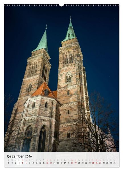Produktbild: N&uuml;rnberg - Die faszinierende historische Altstadt (hochwertiger Premium Wandkalender 2026 DIN A2 hoch), Kunstdruck in Hochglanz
