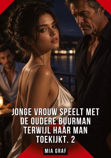 Produktbild: Jonge vrouw speelt met de oudere buurman terwijl haar man toekijkt. 2