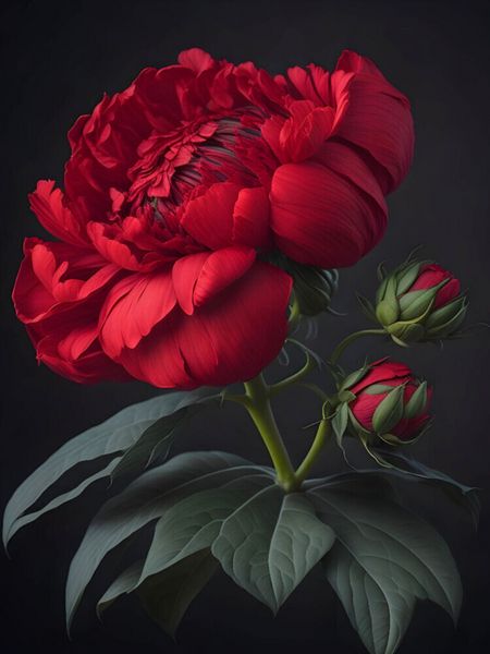 Produktbild: CALVENDO Puzzle Rote Phantasieblume | 1000 Teile Lege-Gr&ouml;&szlig;e 64x48cm Foto-Puzzle f&uuml;r gl&uuml;ckliche Stunden