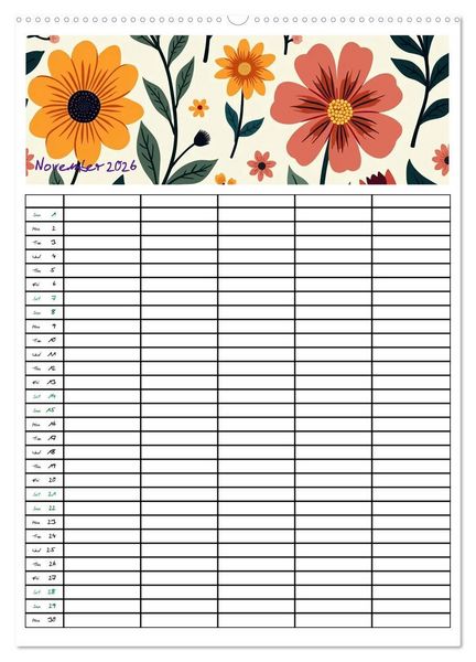 Produktbild: Home Planer (Wall Calendar 2026 DIN A2 portrait), CALVENDO 12 Month Wall Calendar