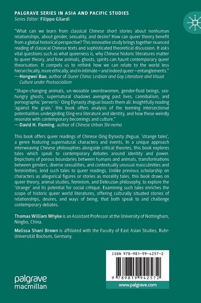 Produktbild: Queering Gender, Sexuality, and Becoming-Human in Qing Dynasty Zhiguai