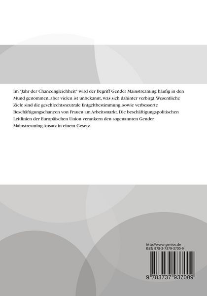 Produktbild: Gender Mainstreaming