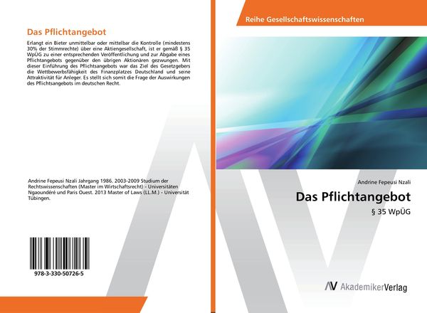 Produktbild: Das Pflichtangebot