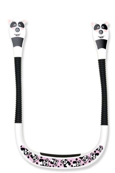 Produktbild: Neklite Pals (Panda) Premium Duo-Leselicht zum Umh&auml;ngen - wiederaufladbar - mit vielen Einstellungen