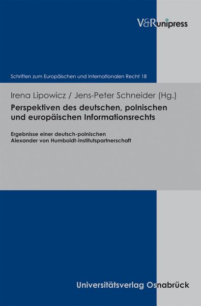 Produktbild: Perspektiven des deutschen, polnischen und europ&auml;ischen Informationsrechts