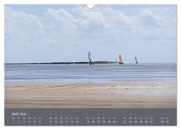 Produktbild: R&ouml;m&ouml; - Wasser, Wind und endloser Strand (Wandkalender 2026 DIN A3 quer), CALVENDO Monatskalender