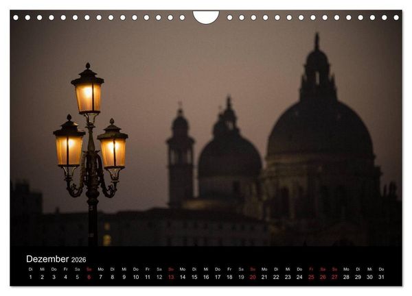 Produktbild: Venedig bei Nacht (Wandkalender 2026 DIN A4 quer), CALVENDO Monatskalender