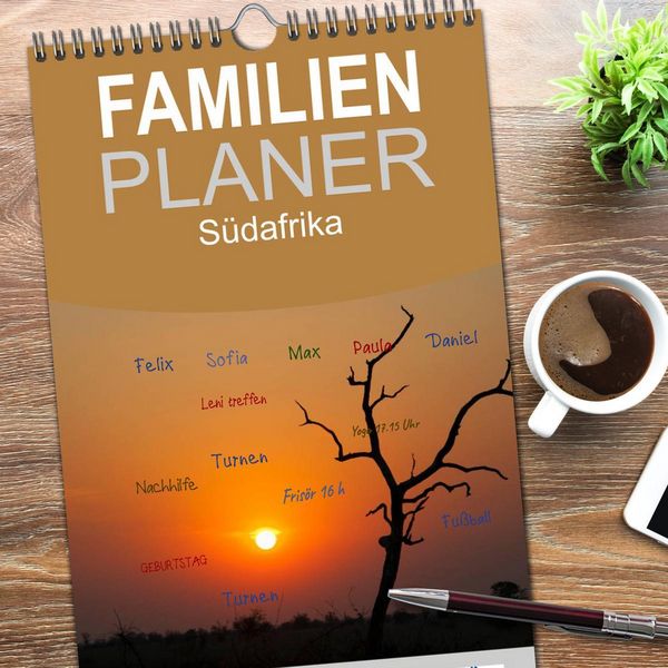 Produktbild: Familienplaner 2026 - S&uuml;dafrika mit 5 Spalten (Wandkalender, 21 x 45 cm) CALVENDO