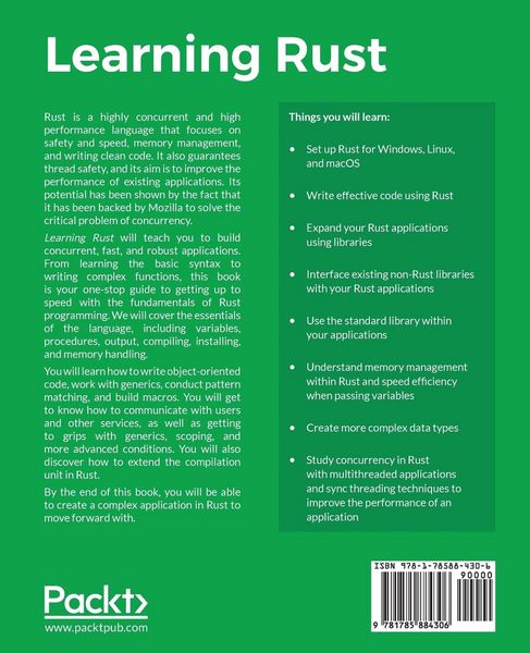 Produktbild: Learning Rust