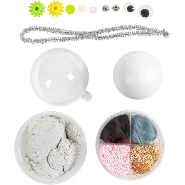 Produktbild: Creativ Company Mini Kreativ Set Modellieren, Roboter, Grau, Pink