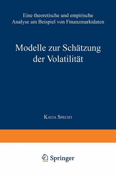 Produktbild: Modelle zur Sch&auml;tzung der Volatilit&auml;t