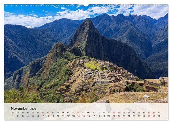 Produktbild: Entdecke S&uuml;damerika: Monat f&uuml;r Monat (hochwertiger Premium Wandkalender 2026 DIN A2 quer), Kunstdruck in Hochglanz