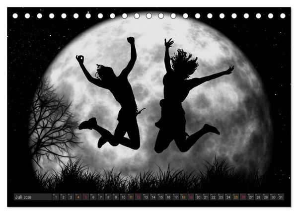 Produktbild: Sonne und Mond - faszinierend und anziehend (Tischkalender 2026 DIN A5 quer), CALVENDO Monatskalender