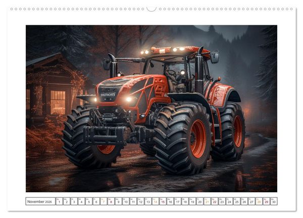 Produktbild: Surrealistische Traktoren (hochwertiger Premium Wandkalender 2026 DIN A2 quer), Kunstdruck in Hochglanz