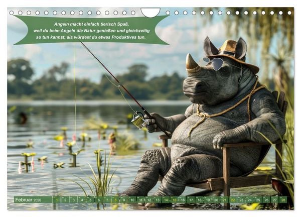 Produktbild: Der tierisch lustige Angler-Kalender (Wandkalender 2026 DIN A4 quer), CALVENDO Monatskalender