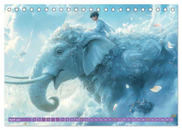Produktbild: Winterliche Fantasie Anim&eacute; (Tischkalender 2026 DIN A5 quer), CALVENDO Monatskalender
