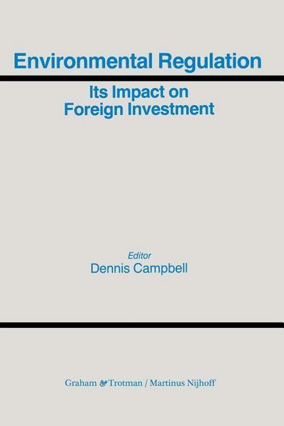 Produktbild: Environmental Regulation and its Impact on Foreign Investment