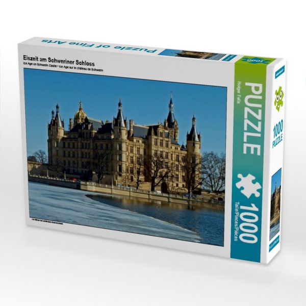 CALVENDO Puzzle Eiszeit am Schweriner Schloss 1000 Teile Puzzle quer | 1000 Teile Lege-Größe 64 × 48 cm Foto-Puzzle für glückliche Stunden