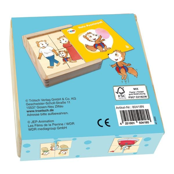 Produktbild: Tr&ouml;tsch Bobo Siebenschl&auml;fer Erster Puzzlespa&szlig; Holzpuzzle