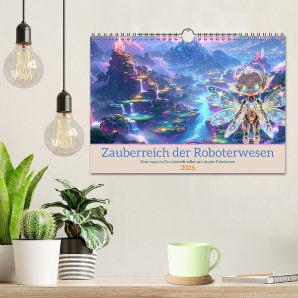 Produktbild: Zauberreich der Roboterwesen (Wandkalender 2026 DIN A4 quer), CALVENDO Monatskalender