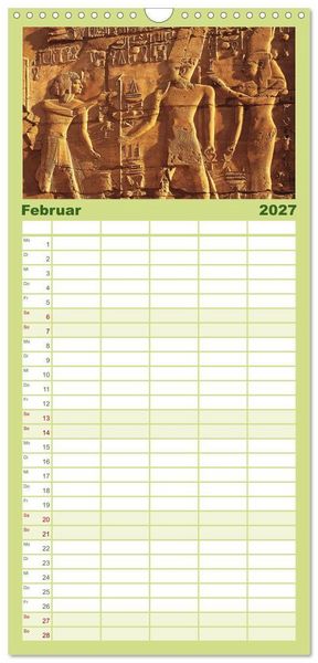 Produktbild: Familienplaner 2027 - &Auml;gypten mit 5 Spalten (Wandkalender, 21 x 45 cm) CALVENDO