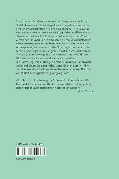 Produktbild: Beitr&auml;ge zur Grundlegung einer operationsf&auml;higen Dialektik (II)
