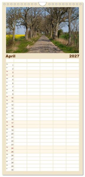 Produktbild: Familienplaner 2027 - R&uuml;gen PUR mit 5 Spalten (Wandkalender, 21 x 45 cm) CALVENDO