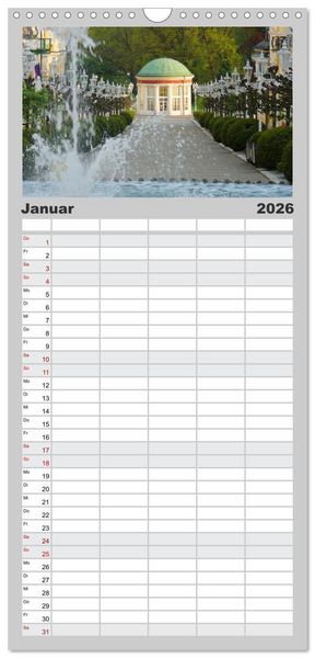 Produktbild: Familienplaner 2026 - Sch&ouml;nes Tschechien - Eine Rundreise mit 5 Spalten (Wandkalender, 21 x 45 cm) CALVENDO