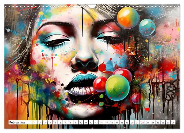 Produktbild: Street Art Graffiti (Wandkalender 2026 DIN A3 quer), CALVENDO Monatskalender