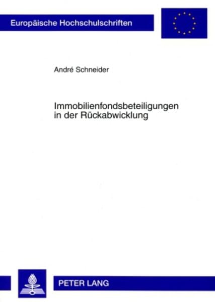 Produktbild: Immobilienfondsbeteiligungen in der R&uuml;ckabwicklung