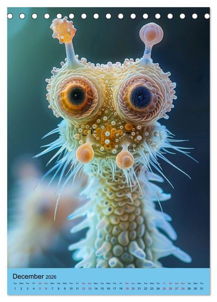Produktbild: Microbial Cuteness (Desk Calendar 2026 DIN A5 portrait), CALVENDO 12 Month DeskCalendar