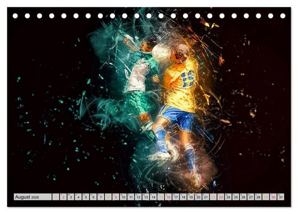 Produktbild: Fu&szlig;ball - extrem (Tischkalender 2026 DIN A5 quer), CALVENDO Monatskalender