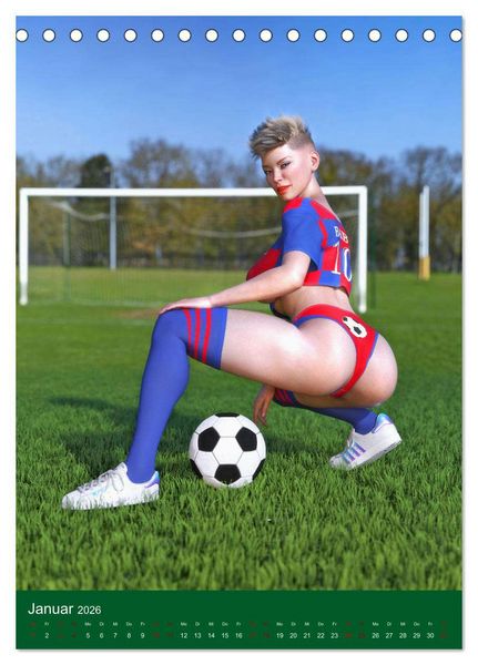 Produktbild: Pin Up Sport (Tischkalender 2026 DIN A5 hoch), CALVENDO Monatskalender