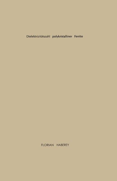 Produktbild: Dielektrizit&auml;tszahl polykristalliner Ferrite