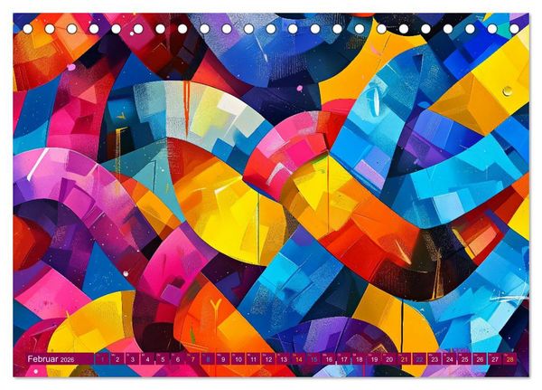 Produktbild: Patchwork - Farben und Formen (Tischkalender 2026 DIN A5 quer), CALVENDO Monatskalender