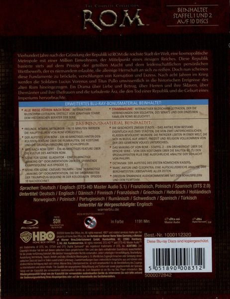 Produktbild: Rom - The Complete Collection [10 BRs]