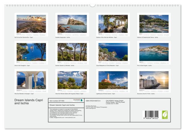 Produktbild: Dream Islands Capri and Ischia (High Quality Premium Wall Calendar 2026 DIN A2 landscape),CALVENDO 12 Month Wall Calendar