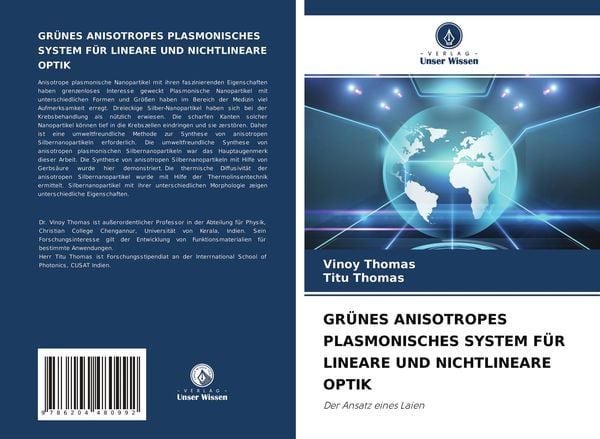 Produktbild: GR&Uuml;NES ANISOTROPES PLASMONISCHES SYSTEM F&Uuml;R LINEARE UND NICHTLINEARE OPTIK